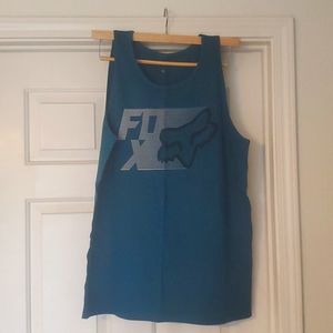 XL "Fox" Men's Blue Tank Top.